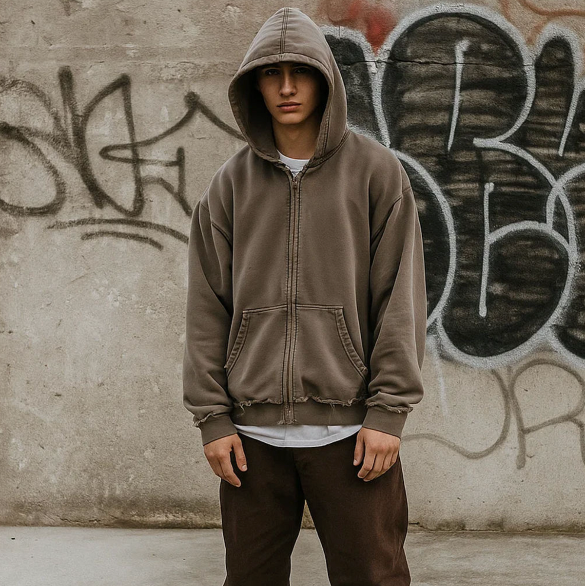 Heavyweight Oversized Zip Hoodie