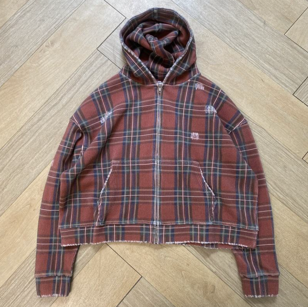 100% Cotton Acid Wash Zip-Up Hoodie – Vintage Oversized Streetwear