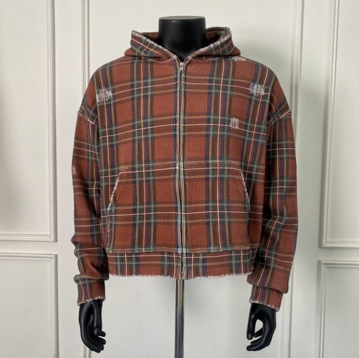 100% Cotton Acid Wash Zip-Up Hoodie – Vintage Oversized Streetwear